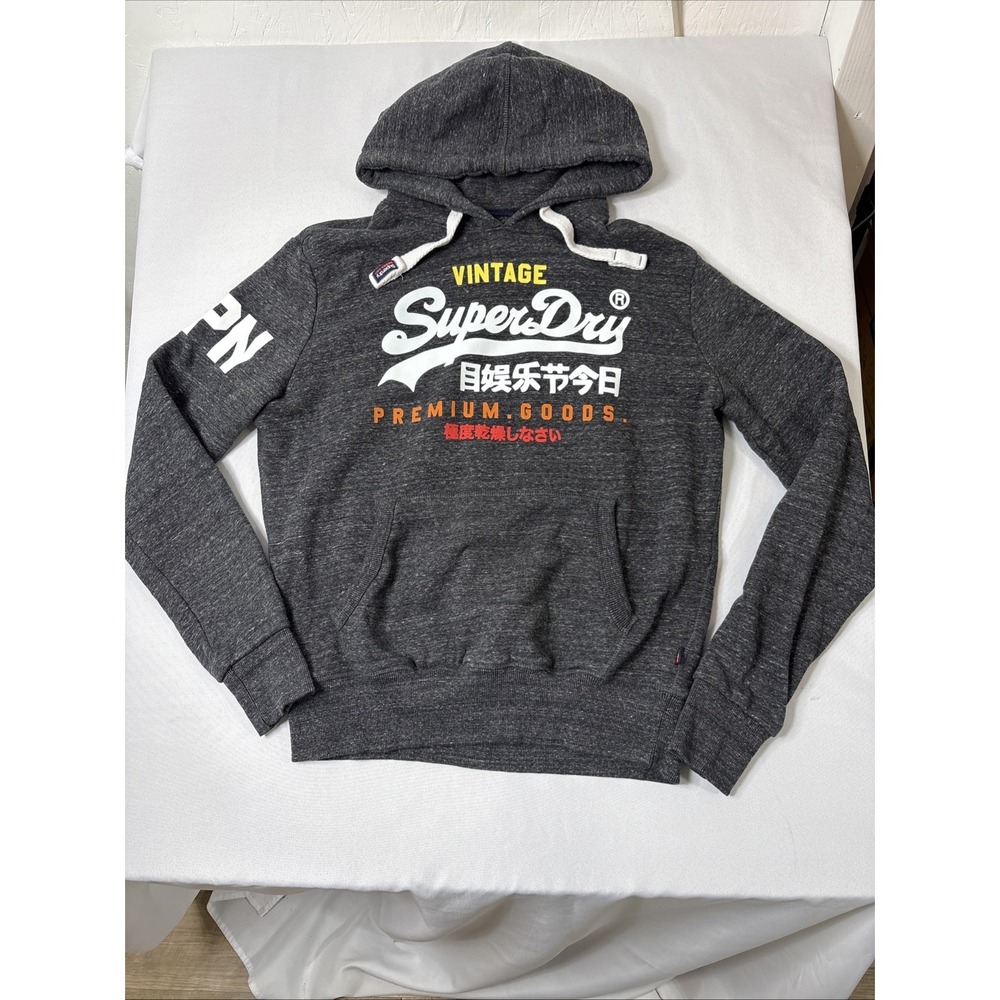 Superdry Mens Graphic Hoodie XL Gray Cotton